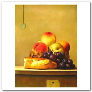 [유화 그림액자] 과일과 빵 41x31.8