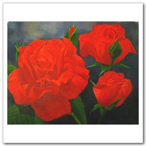 [유화 그림액자] 장미 Rose the red 41x32cm