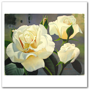 [유화 그림액자] 장미 Rose the white A 61x46cm