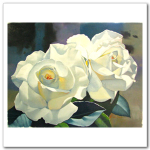 [유화 그림액자] 장미 Rose the white B 61x46cm