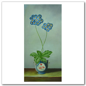 [유화 그림액자] 푸른 꽃대 Light 60x30
